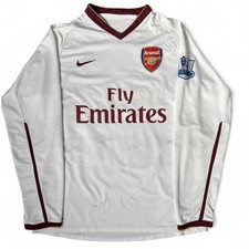 Authentic Vintage Nike Arsenal 2007/08 L/S Away Shirt Size Medium