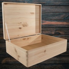 Shallow Wooden Storage Box