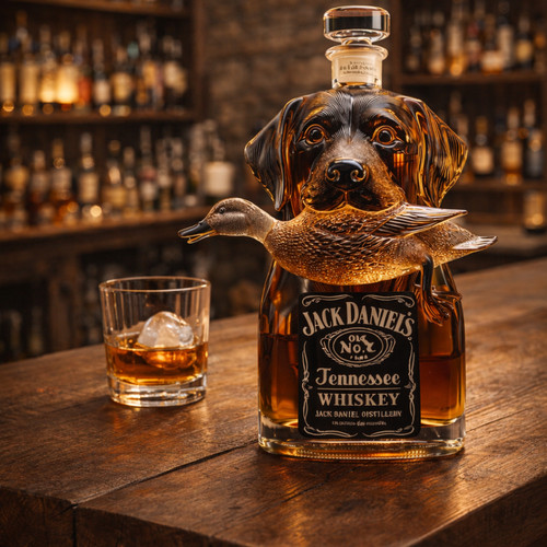 Hunting dog whiskey decanter - whiskey,