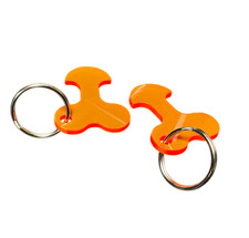2x Removable Trolley Keys Coin  Token Keyring Supermarket £1 Pound Shopping Cart