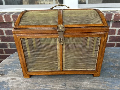 Vtg treasure chest teak - treasure, &