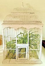 White Decorative Victorian-Style Bird Cage