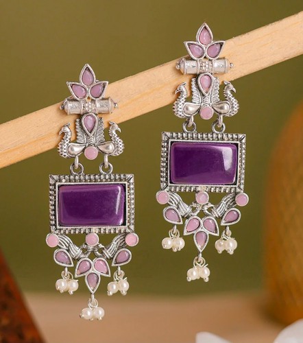 Indian style silver peacock - style,