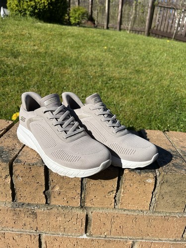 Sketchers beige taupe - slip, ins