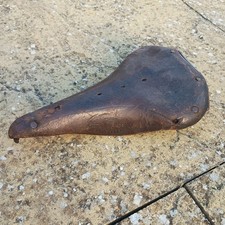 Vintage Middlemores Leather Bicycle Saddle Spares Or Repair Made In Coventry