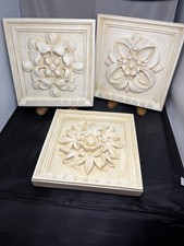 Set of 3 Plaster Wall Plaques-