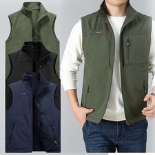 Body Warmer Gillet Mens Waistcoat Winter Warm Reversible Micro Fleece Sleeveless