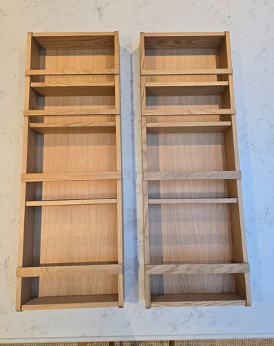 Solid oak wooden - spice, racks