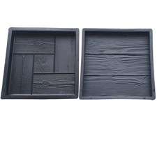 2 Pcs Wooden Effect Concrete