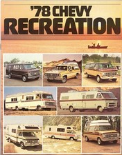 1978 Chevrolet Pickup Trucks Campers Motor Homes Vans  Recreation Sales Brochure