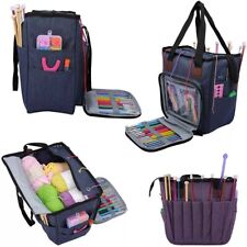 UK Portable Yarn Storage Bag Knitting Tote Bag Crochet Hooks Organizer Case Bag