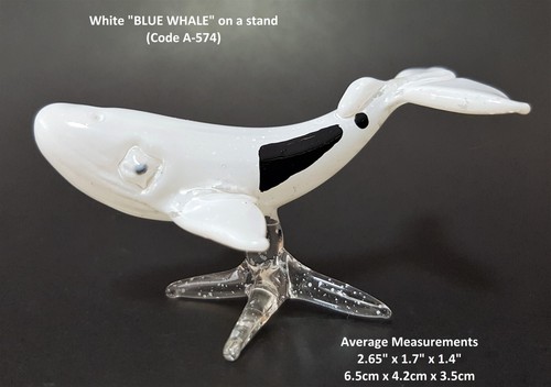 Miniature glass whale - miniature,