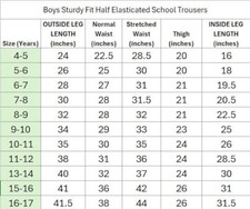 Boys Generous Fit School