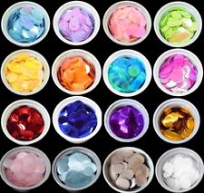 100 Round 20MM Loose Sequin Flat Sewing Trim Costume -44 COLOURS - 1200