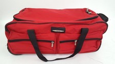 Red Jeep Wheeled Travel Holdall Bag Large Luggage with Multiple Pockets