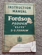 Fordson Plough “Elite” 3-2 Furrow Instruction Manual