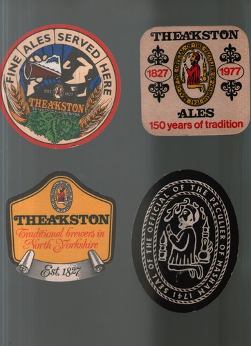 Theakston brewery beermats - 4, x