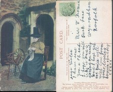 The Welsh Costume Valentine's Series 1908 postmark Culture