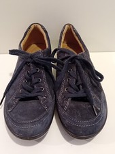 Hotter Ladies' Blue Suede Plimsoll Shoes Size 4