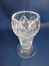 Thomas Webb Art Deco Heavy Lead Crystal Cut Glass Vase 6” 