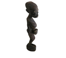 VINTAGE African figure heavy hardwood carved statue tribal ornament 20.5" 2.2kg
