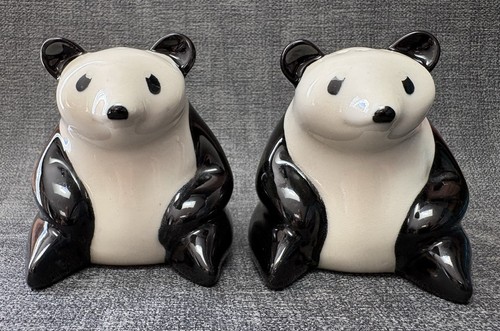 Vintage panda bear salt - bear, and