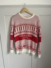 Rekorderlig Cider Red & White Ugly Christmas Jumper Scandinavian Festive Size M