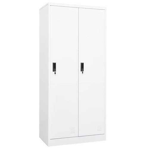 Wardrobe white steel home - white,