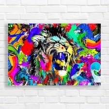 Colorful Abstract Lion