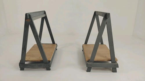 Vintage old trestle benches - vintage,