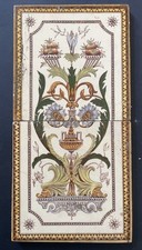 Original Antique Victorian Art Nouveau Glazed Tiles
