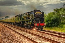 STEAM TRAIN CANVAS WALL ART PICTURE PRINT ARTWORK