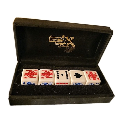 Vintage set poker dice - set,