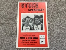 * STOKE v NEW CROSS 29/6/63 unmarked speedway programme