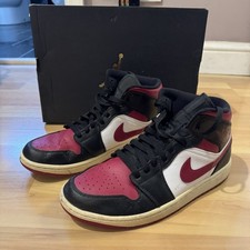 Nike Air Jordan 1 Mid 'Bred Toe - Size UK 8 / US 9