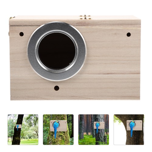 Light brown wooden bird nest - light,