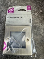 Knightsbridge Raised Square 2-Module Modular Faceplate Antique Brass - CS2GAB