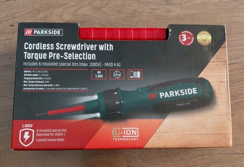 Parkside cordless screwdriver - parkside,