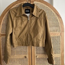 Zara Woman Waxed Bomber Jacket