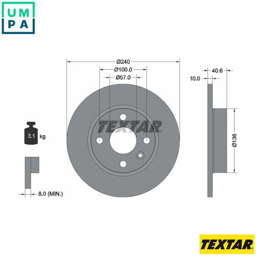 Brake disc 92111003 - 92111003, for