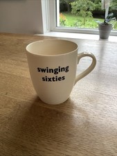 Big Tomato Company Ceramic Cream Mug Swinging Sixties Logo In Black