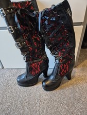 Demonia Heel Boots - Size 5