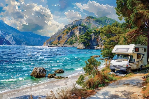 Camper van motorhome canvas - van,