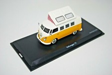 Schuco 1/43 VOLKSWAGEN VW T1 SPLIT CAMPING BUS CAMPERVAN POP TOP YELLOW/WHITE
