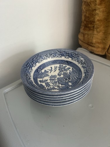 Churchill blue willow - x6, 6"