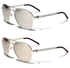 Silver Mirror Sunglasses Mens Pilot Fbi Shades Ladies Police Designer Big UV400