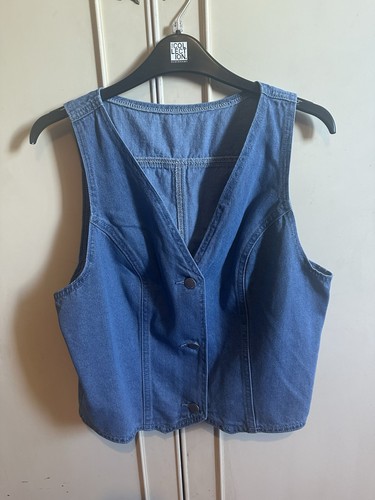 Denim waistcoat shein - shein, size