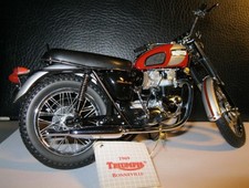 Franklin mint 1:10 1969 Triumph Bonneville Bike Classic model boxed rare 112