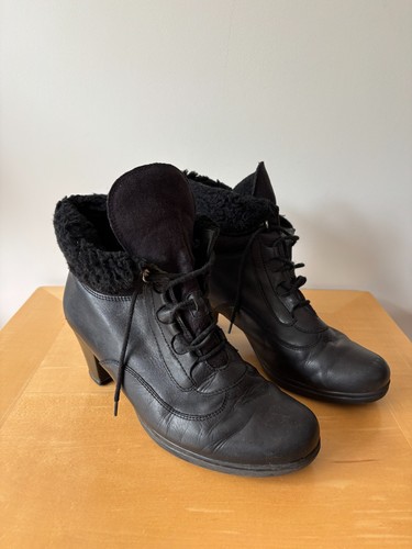 Black ankle boots suede - boots,