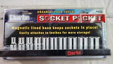 Clarke Magnetic Socket Pocket - Magnets Attach to Toolbox - Tool Shelf NEW